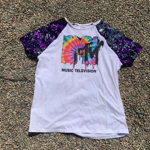 Reworked RePurposed MTV 80’s graphic T-Shirt